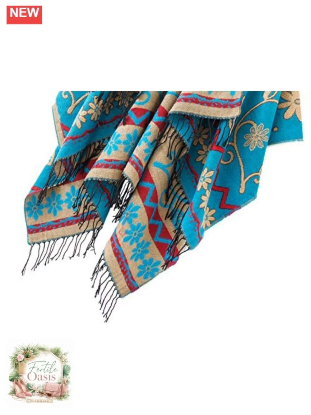 Bohemian Fringe Tassel Poncho Shawl Cape Wrap for Women